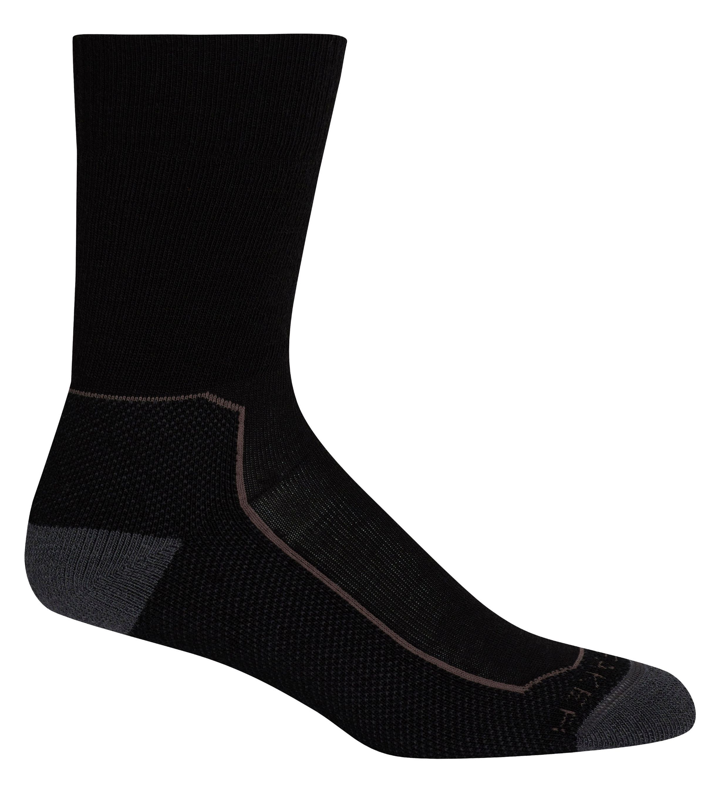 HIKE+ MEDIUM Damen-Merino-Socken / black/monsoon/mink / M=38-40