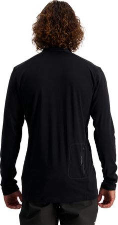 REDWOOD WIND Herren-Merino-Langarmtrikot mit Windschutz / black / XXL