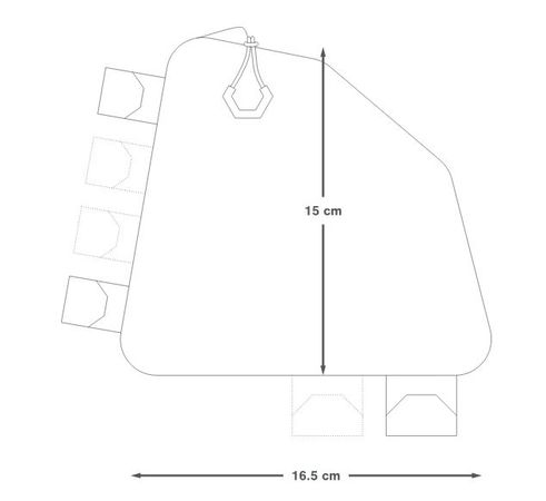 BACKCOUNTRY REAR TOP TUBE PACK 1L / grau / 1L