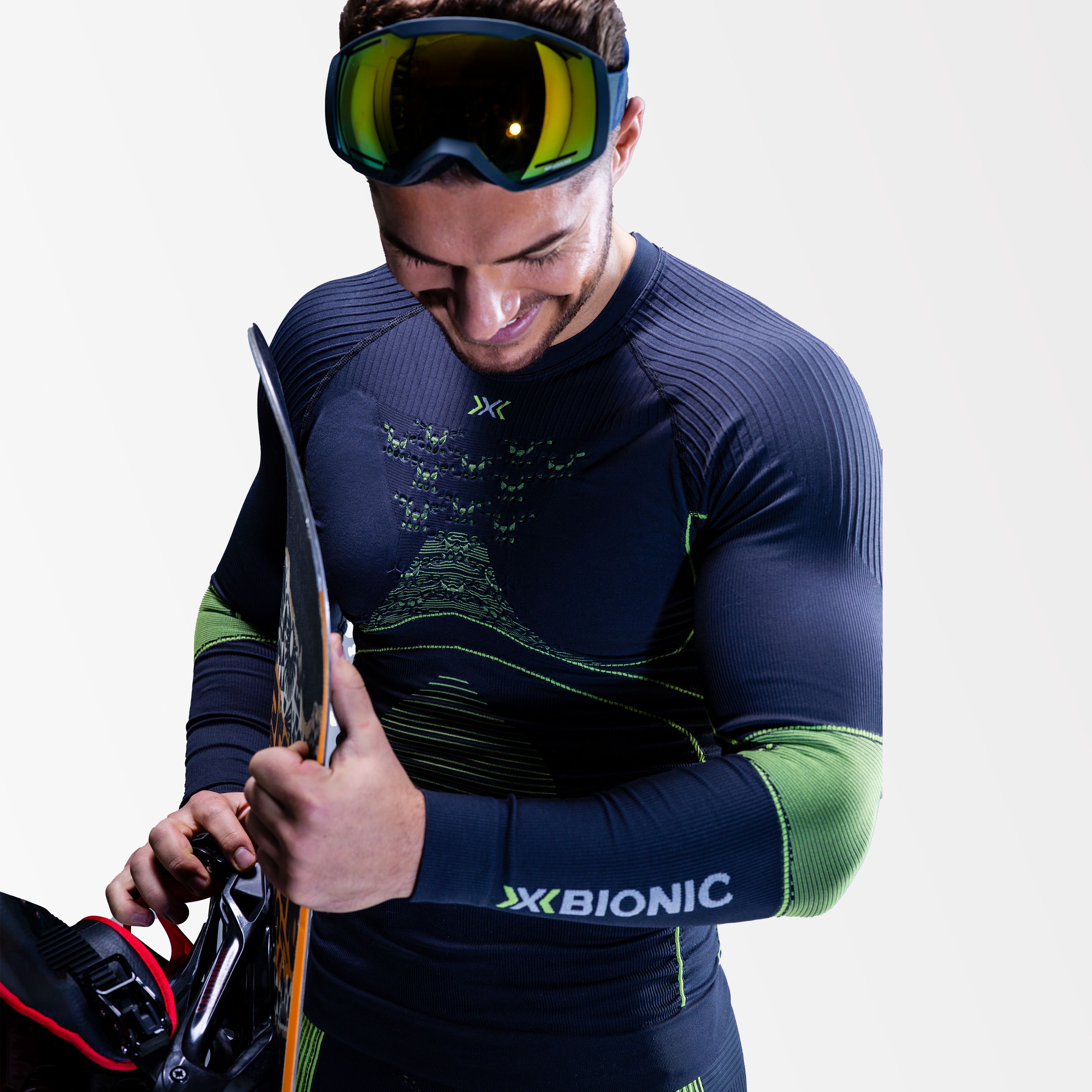 Men Energy Accumulator 4.0 Shirt LG SL / Charcoal/Yellow / S