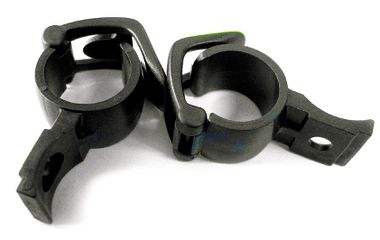 Befestigungsklemme schwarz Q 23-26mm Set à 2 Stk. / schwarz