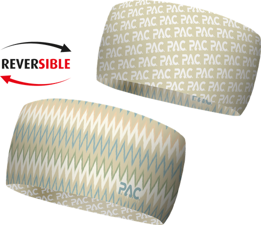 RECYCLED SEAMLESS HEADBAND Stirnband / beige zig zag