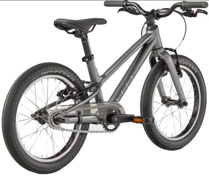 JETT 16 SINGLESPEED Kindervelo / gloss smoke flake silver / 16 ZOLL