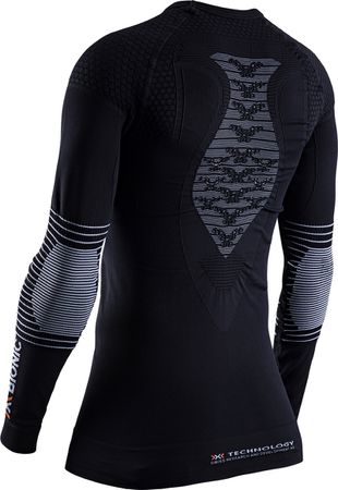 ENERGIZER 4.0 Damen-Langarmshirt / schwarz/weiss / XL