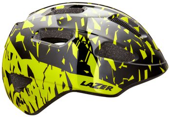 LAZER Kids Nutz KinetiCore Helm / black flash yellow
