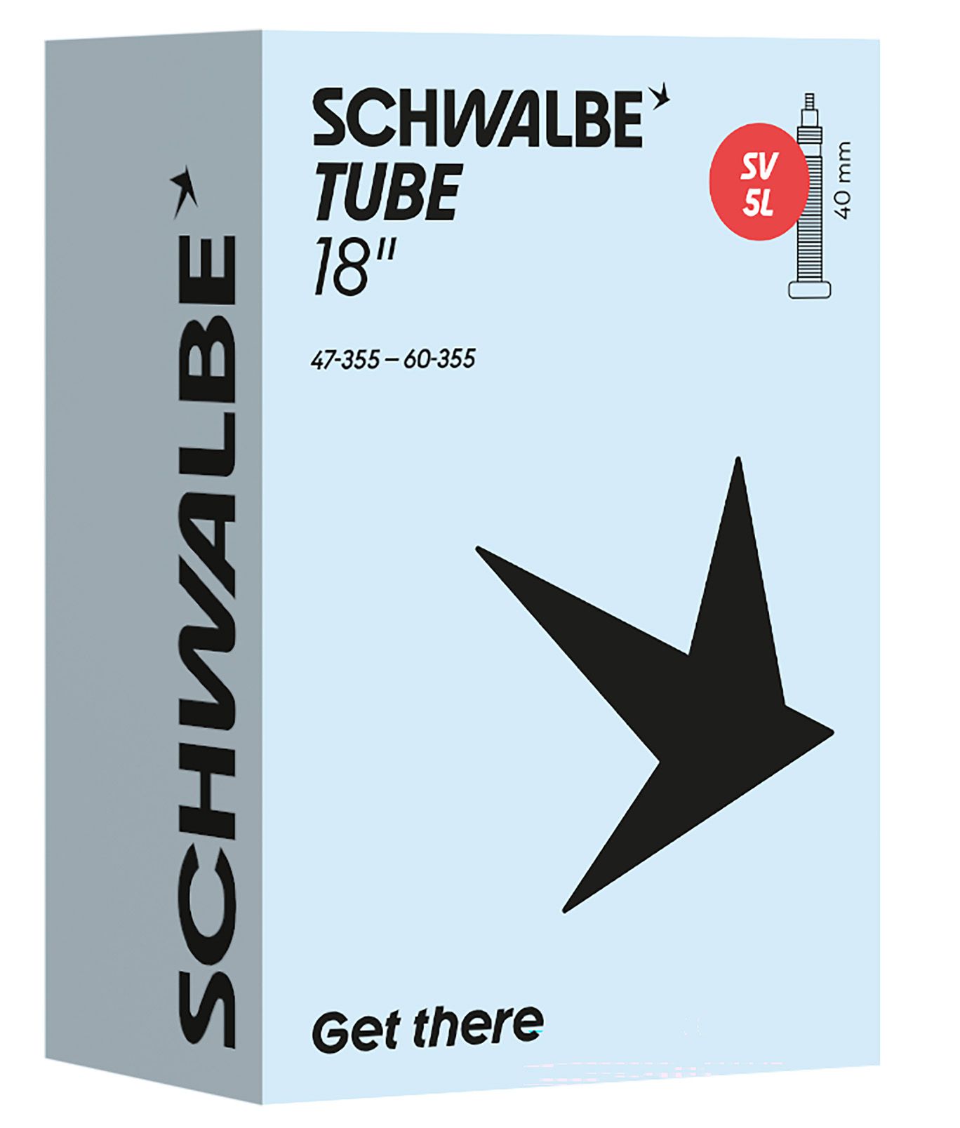 SCHWALBE STANDARD Schlauch / 18", SV5L, 40mm, 47/60-355