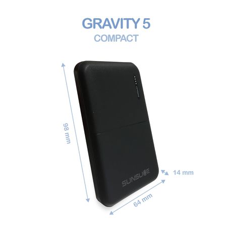 GRAVITY Powerbank / black / 5000mAh, 16.5W