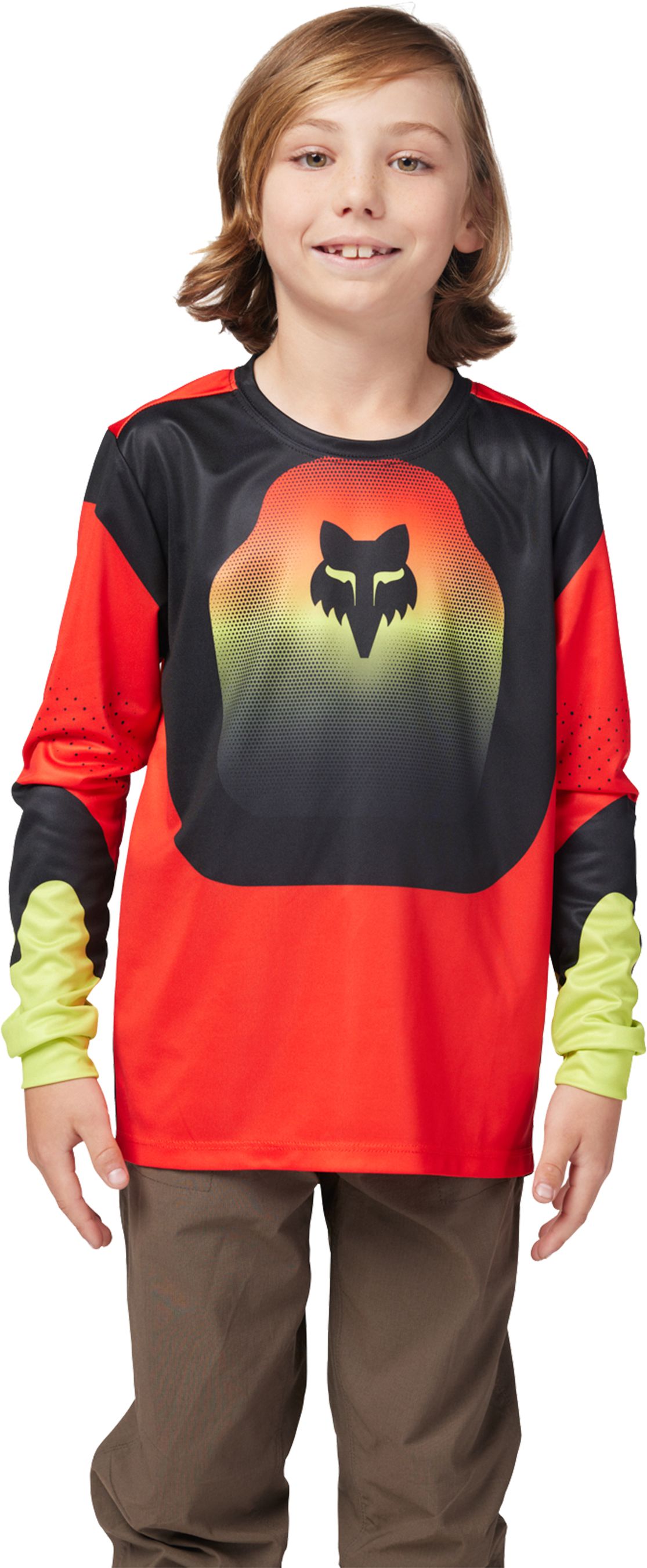 YOUTH RANGER REVISE Jugend-Langarmshirt / red/yellow / XL