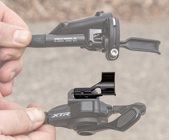 SHIFT MOUNT ISEV-ISII Adapter rechts für Shimano 12fach-Schalthebel mit Shimano I-Spec II Bremshebel / schwarz / rechts