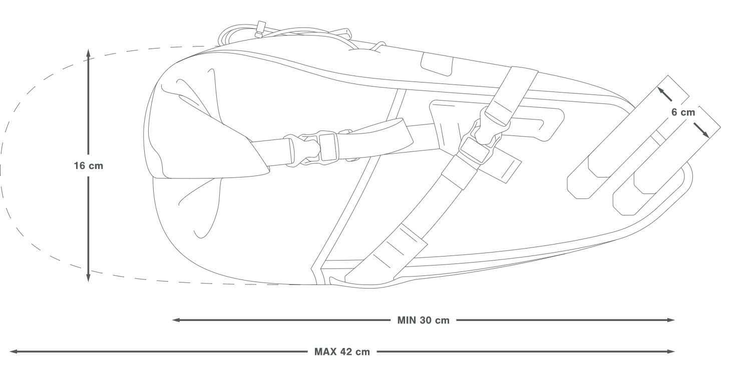 BACKCOUNTRY SADDLE PACK 10L Satteltasche / grau / 10L