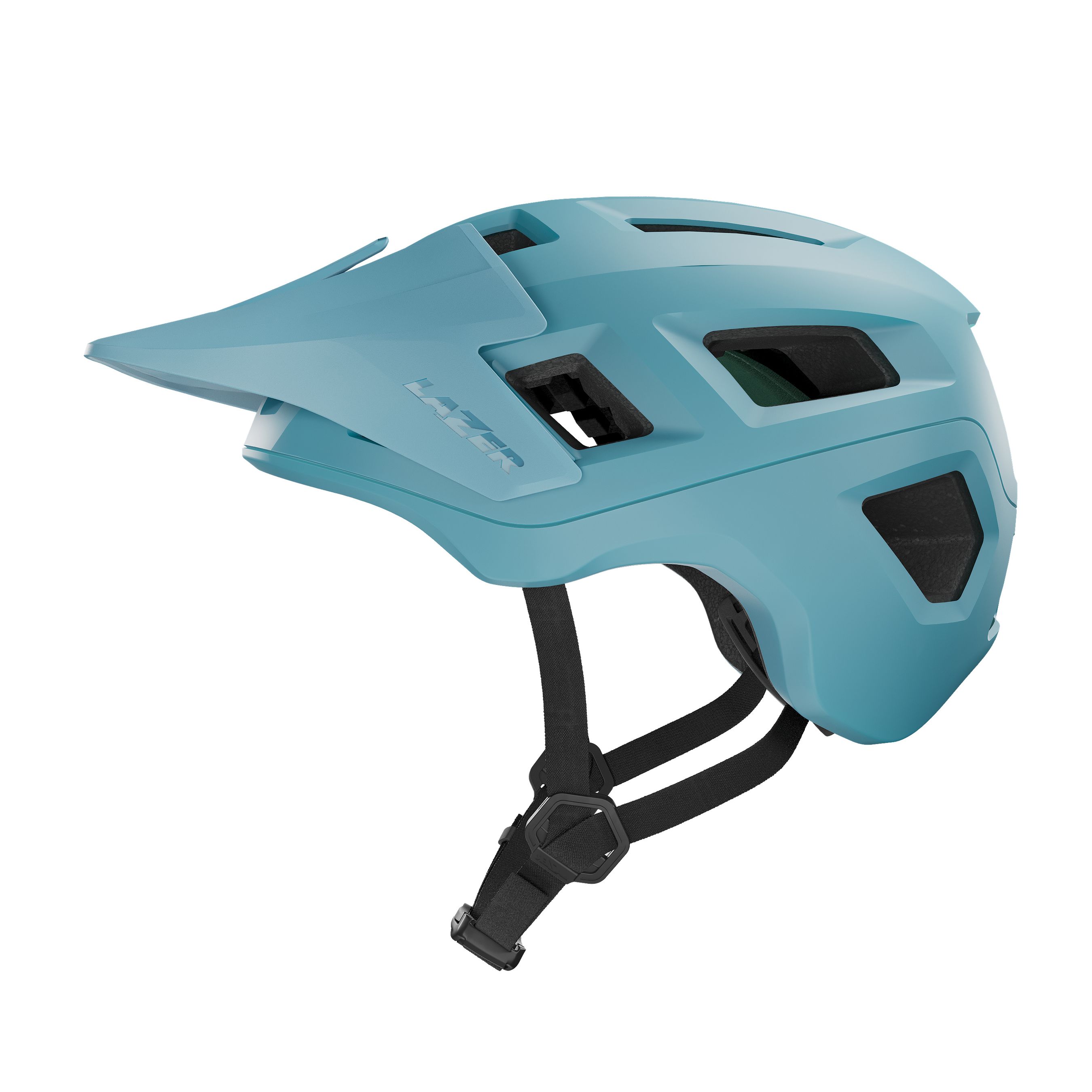 LAZER Unisex MTB Coyote KinetiCore Helm / blue celadon / L