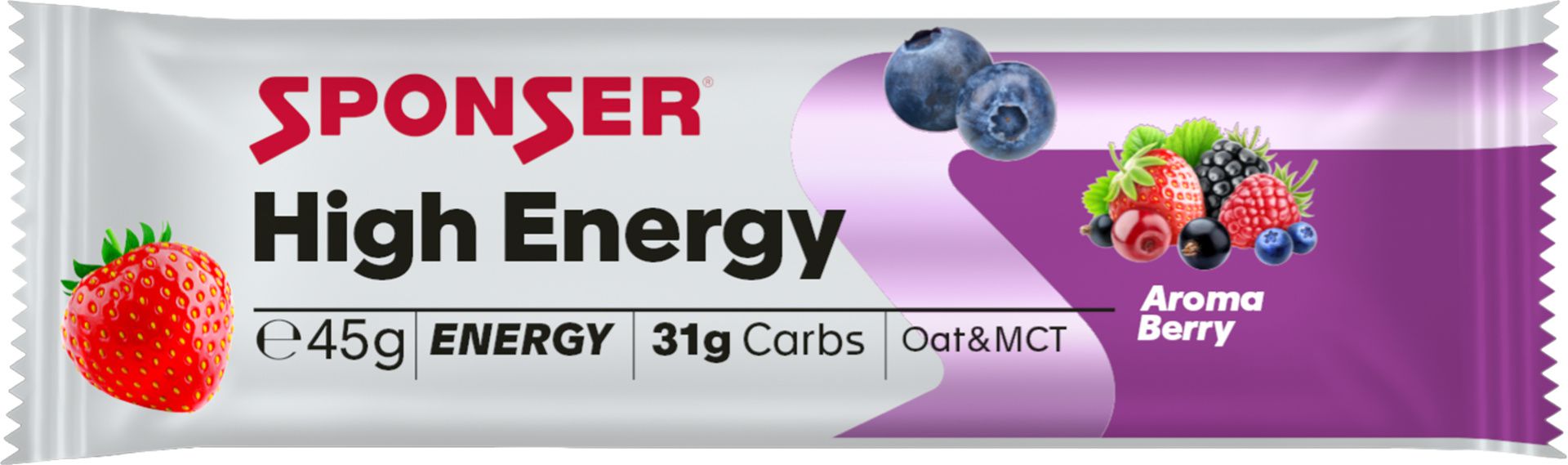 High Energy Bar, Display (30 x 45 g) / Berry