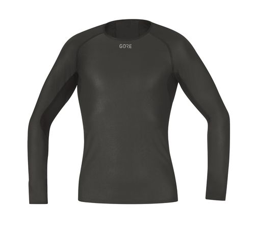 M GWS BASE LAYER Herren-Langarmshirt mit Windstopper / schwarz / L