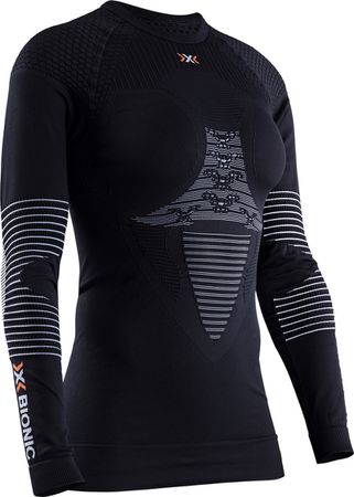 ENERGIZER 4.0 Damen-Langarmshirt / schwarz/weiss / XL