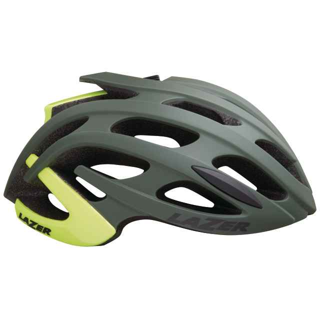 Unisex Road Blade+ Helm , matte dark green flash yellow - Hauptansicht