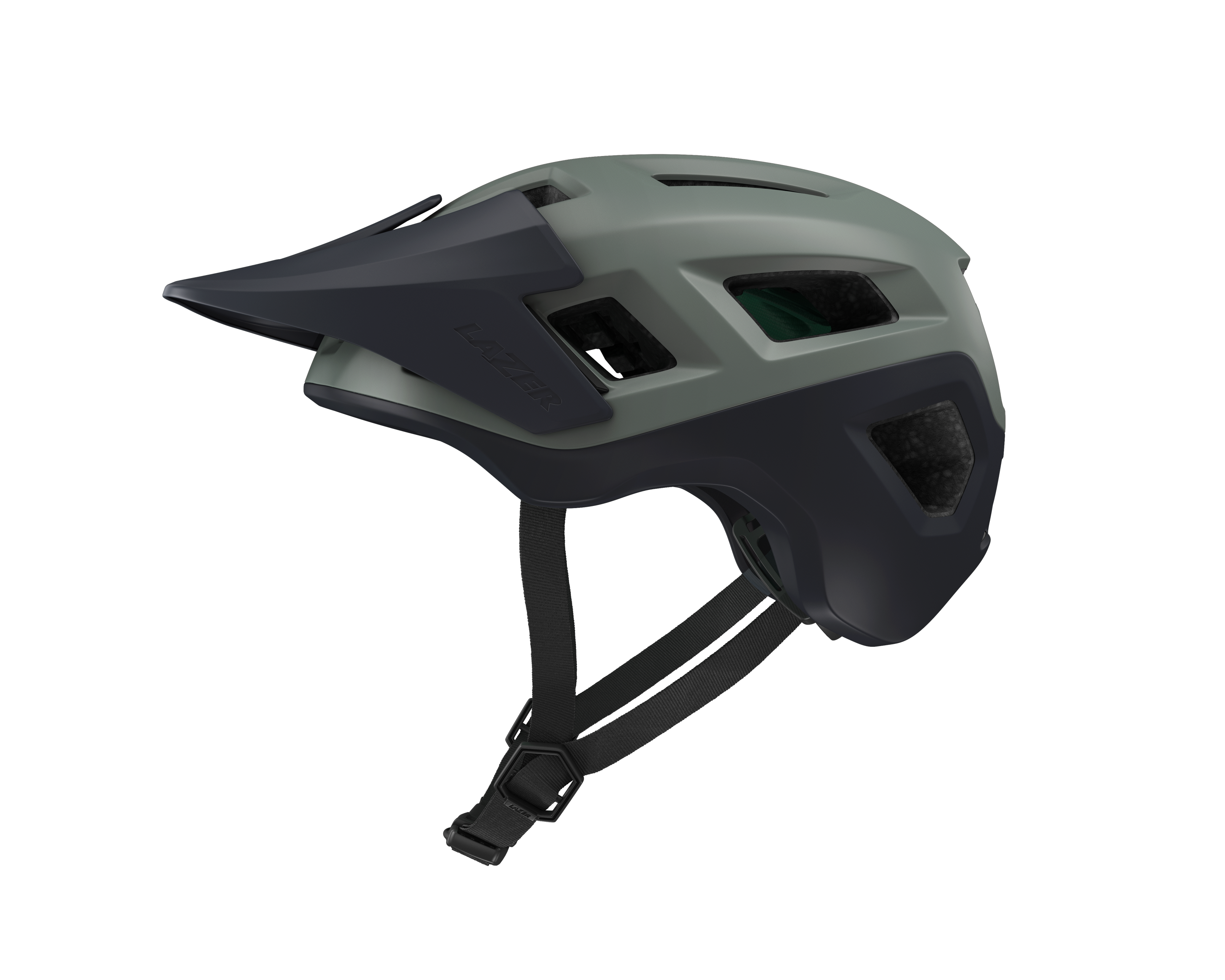 LAZER Unisex MTB Coyote KinetiCore Helm / matte dark green / S