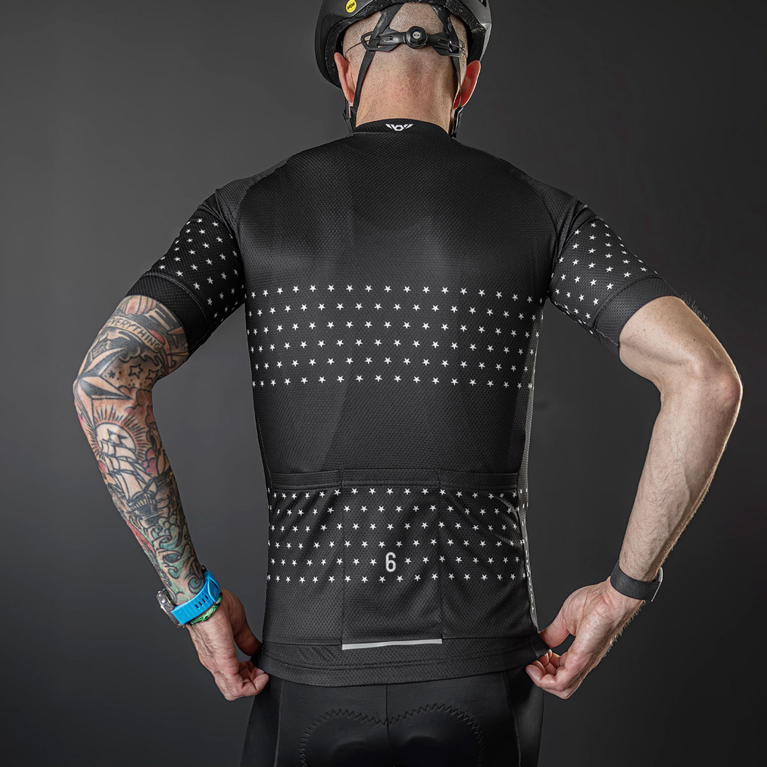 THE PRIVATEER Herren-Kurzarmtrikot / black / M
