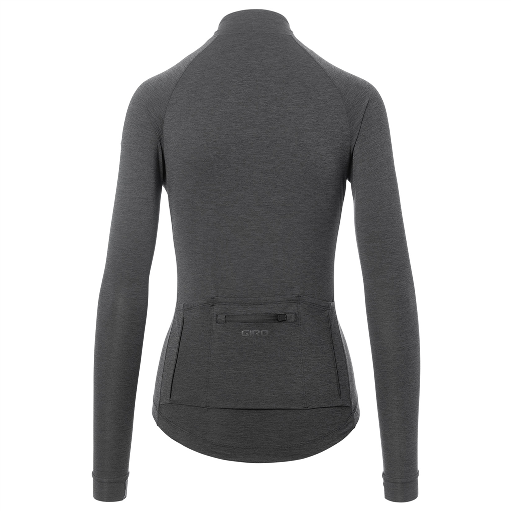 NEW ROAD Damen-Gravel-Langarmtrikot / charcoal heather / XS