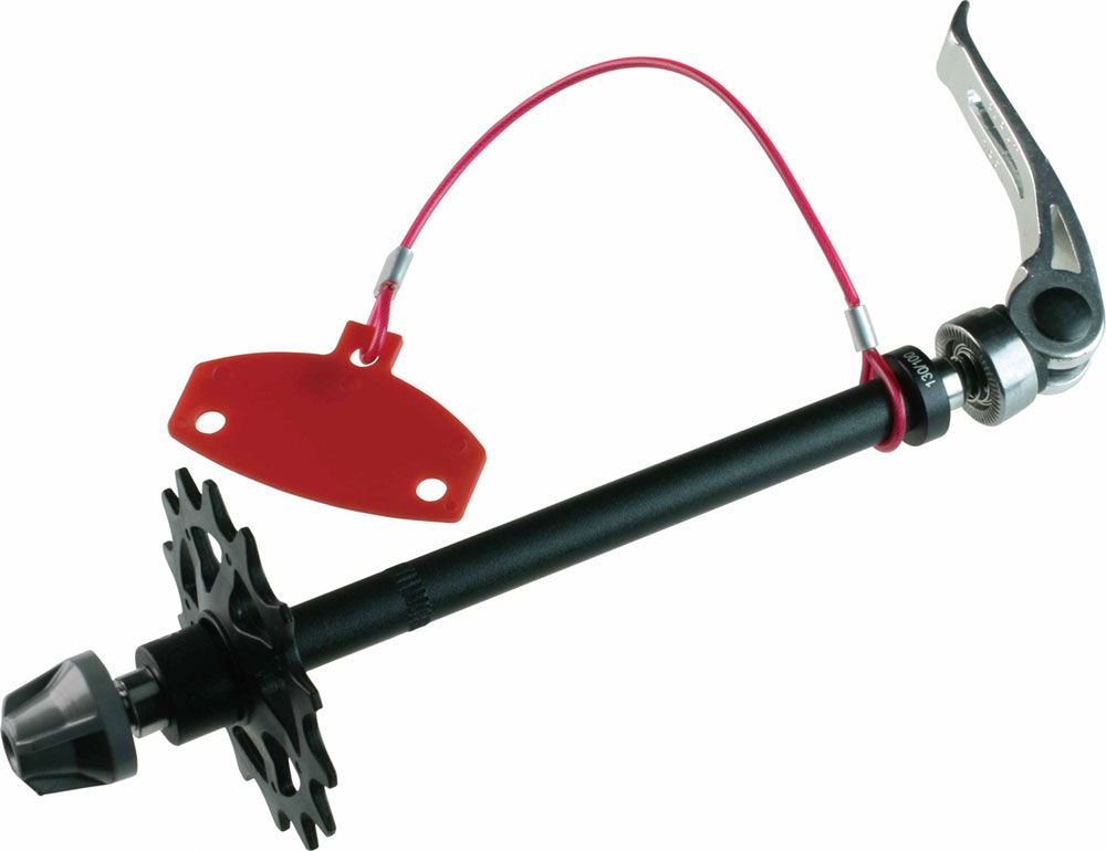 TRANSAXLE Transportachse mit Schnellspanner / silber schwarz / HINTEN
