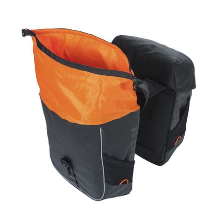 Miles Tarpaulin Gepäckträger Doppeltasche / schwarz/orange