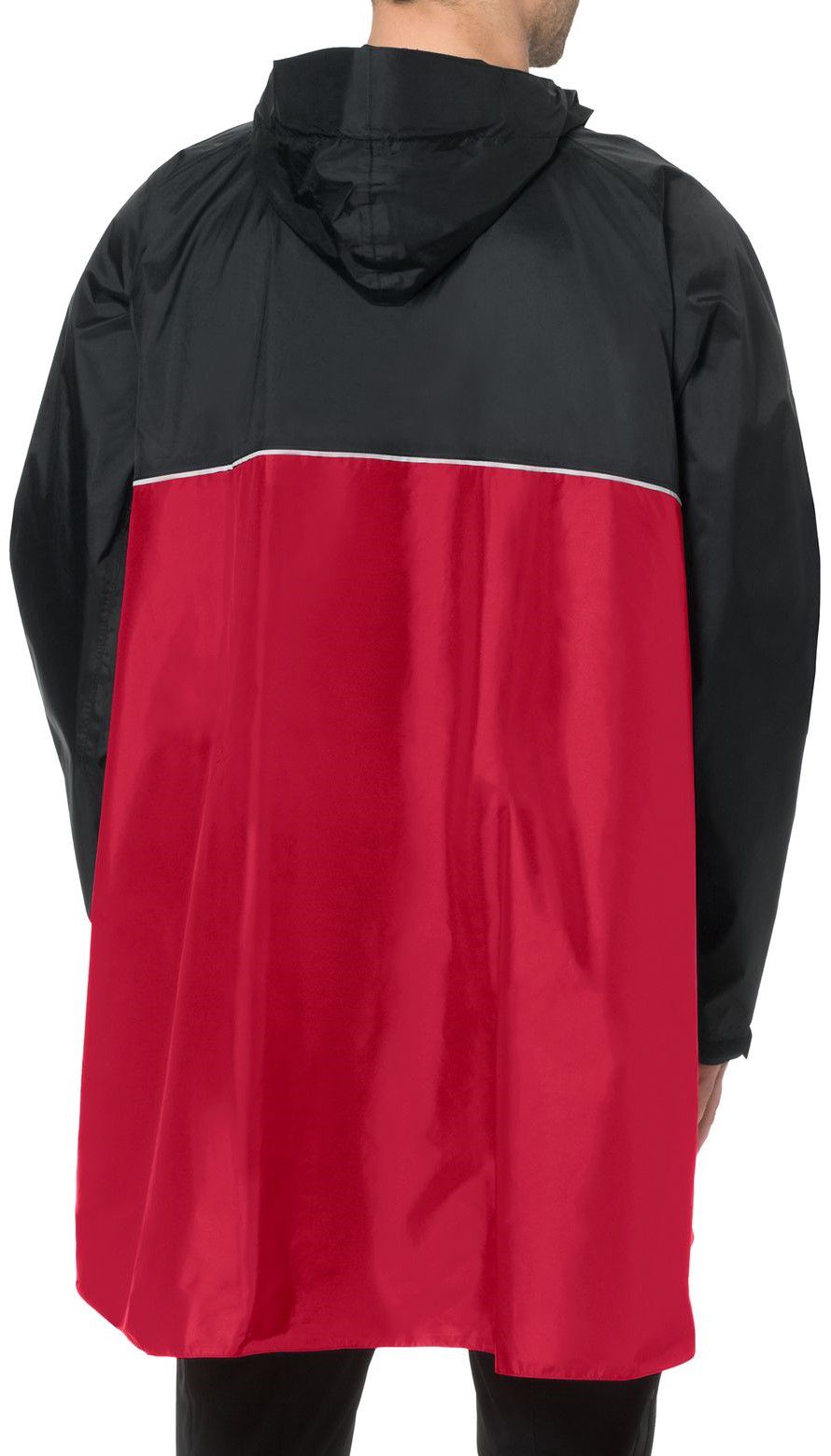 VALERO Unisex-Regenponcho / red/black / M
