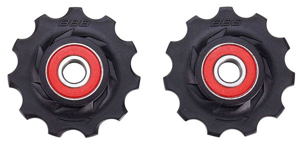 ROLLERBOYS BDP-12 Wechselrollen mit Keramiklager, 11 Zähne / schwarz / 11 Zähne