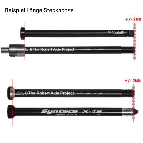 FIT KIT REAR für Steckachsenmontage / schwarz / M12 x 1.0 154-172mm