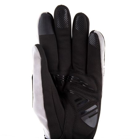 BEAM LIGHT reflektierende Unisex-Softshell-Handschuhe / silber / 3XL=12