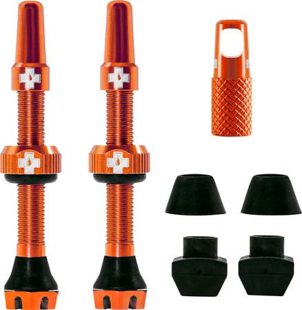 V2 Tubeless Ventil Kit / Orange / 44 mm
