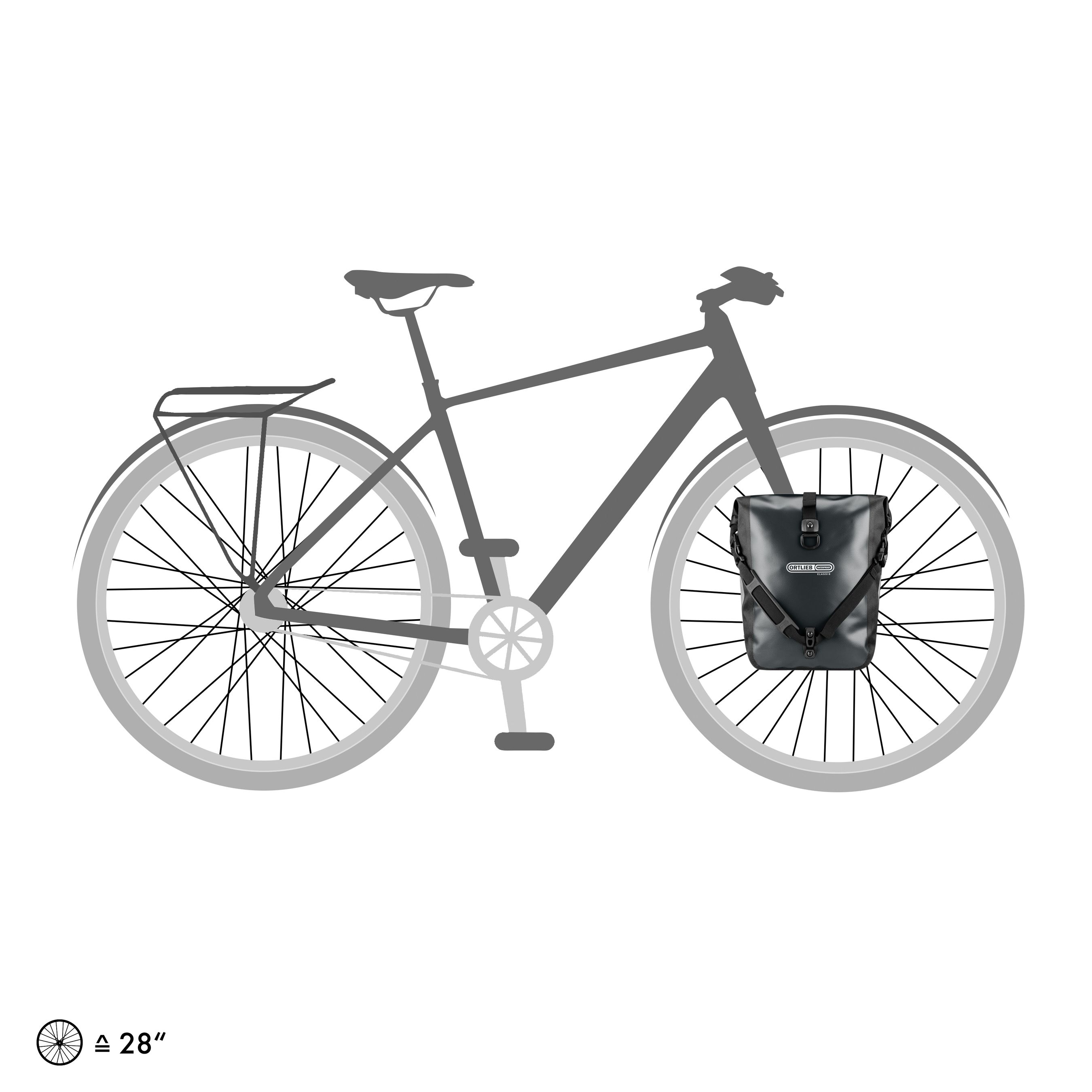 SPORT-ROLLER Universaltaschen (Duo) / asphalt - black / 2x14.5
