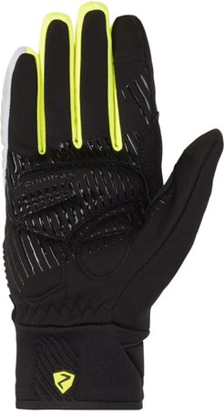 DIRICH TOUCH Unisex-Softshellhandschuhe / black/poison yellow / L=9