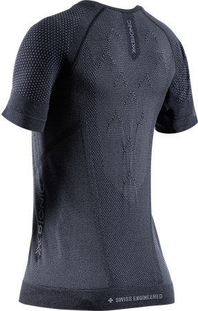 X-Bionic Women XCeed Run Shirt SH SL / X black rhino grey / L