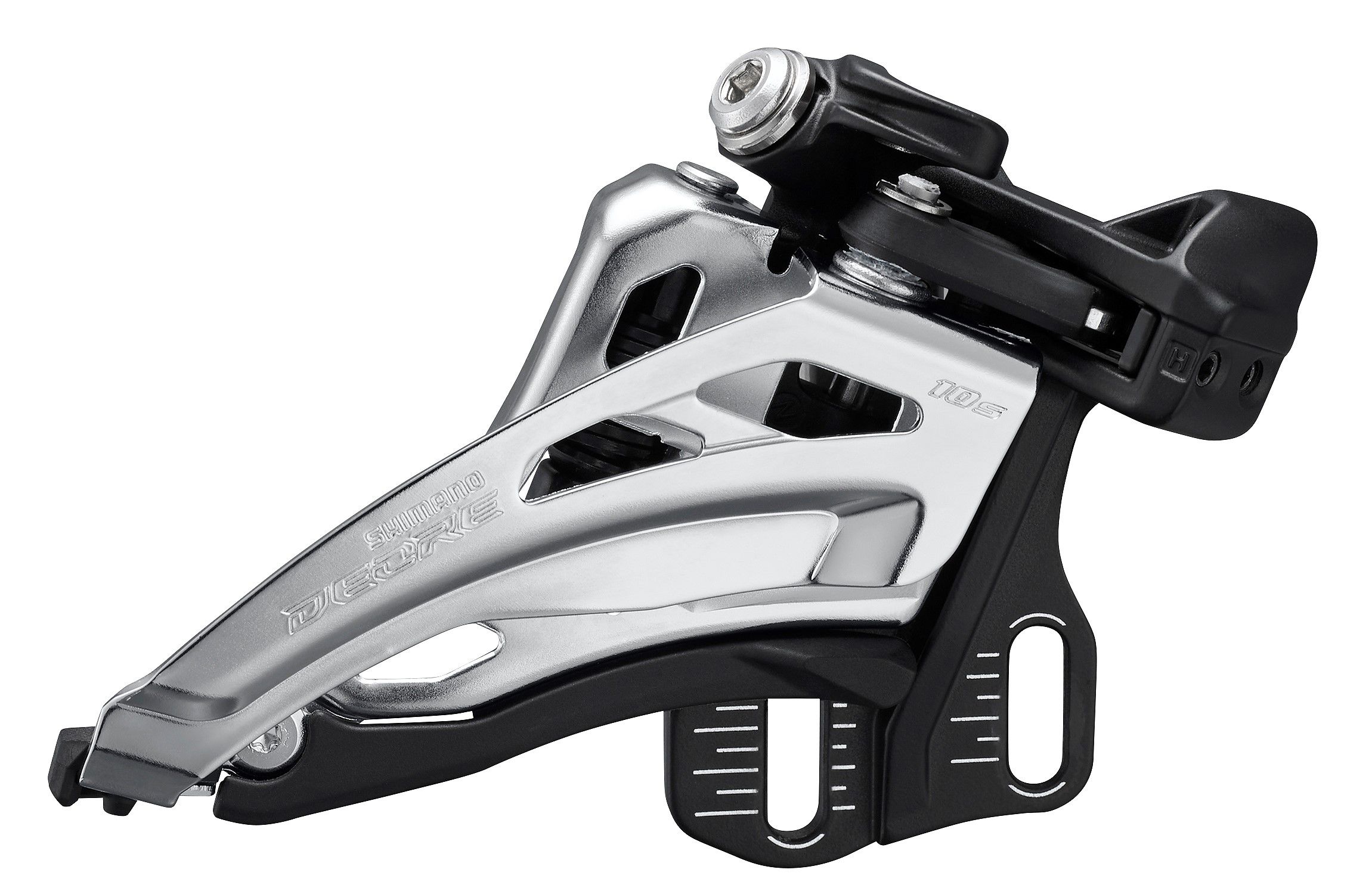 Umwerfer Deore FD-M4100 Double 10-Gang Front-Pull / schwarz / ohne Platte/E-Typ