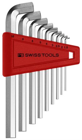 SHORT Inbus-Set, 100°, Stiftteil kurz / silber