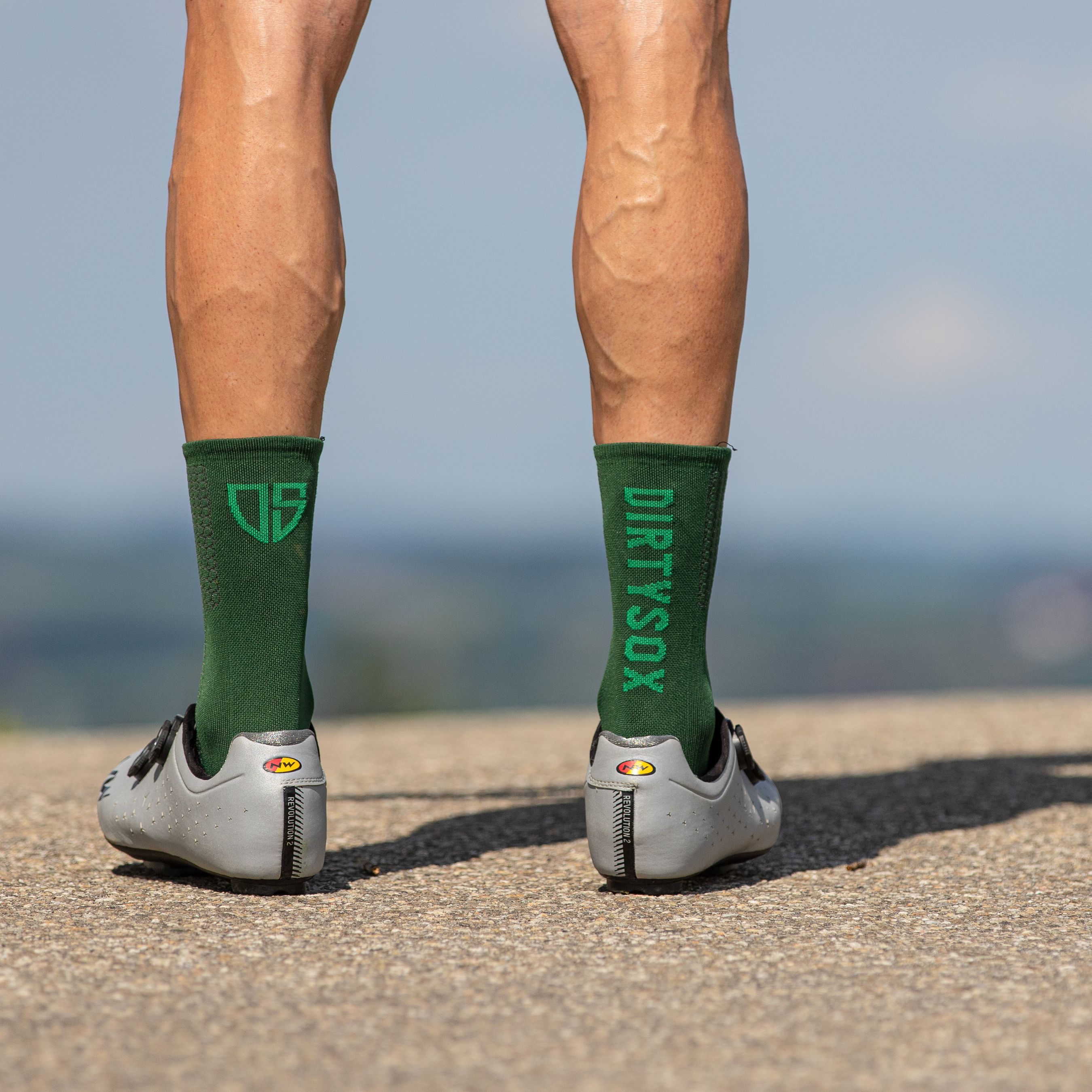 Compress - Velosocken - 17 cm / grün / S=36-39