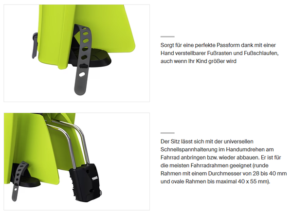 RIDEALONG LITE 2 Kindersitz / zen lime / Max. Kindergewicht 22kg