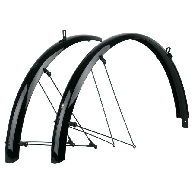 BLUEMELS BASIC Schutzblech-Set für Festmontage (26", 28") / schwarz / 28" 35mm