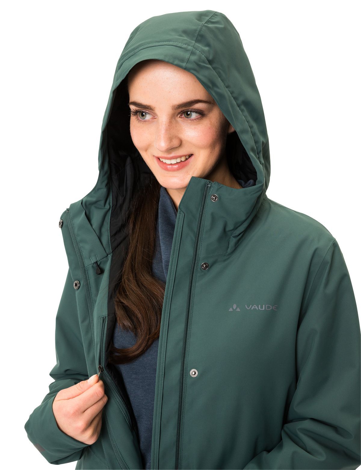 CYCLIST PADDED Damen-Regenparka / dusty forest / 44