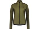 REDWOOD WIND Damen-Merino-Langarmtrikot mit Windschutz / dark olive / L