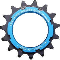 BCR-70E Bosch-Motorritzel für Einbaubreite 135/142mm und 148mm Boost mit Verschlussring / schwarz / 15 Zähne