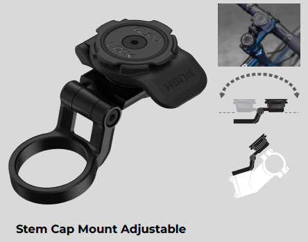 STEM CAP MOUNT Halterung / schwarz / Adjustable, 30mm, +15° bis +55°