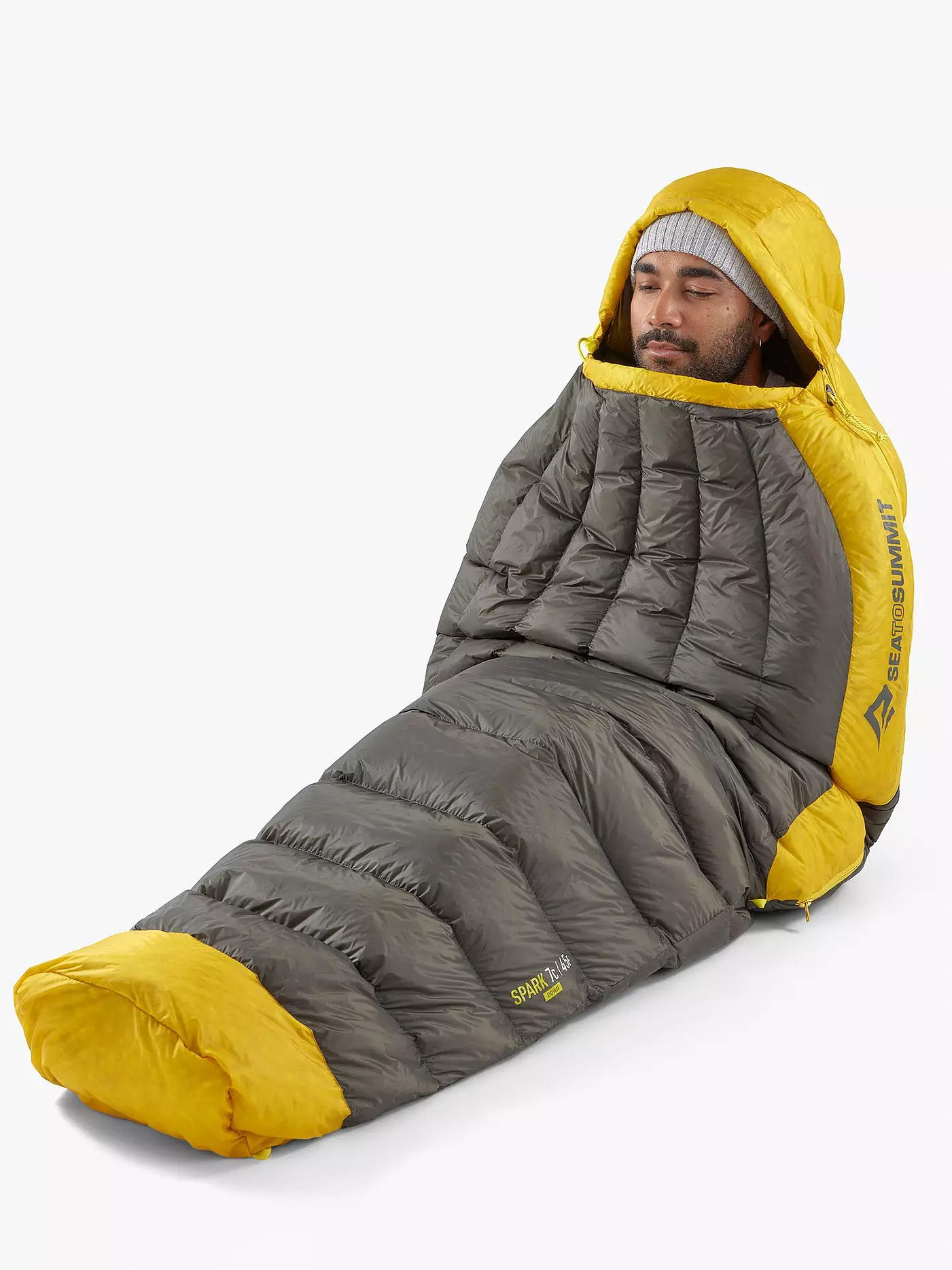 SPARK Ultralight Daunen- Schlafsack / grau / -1°, Long