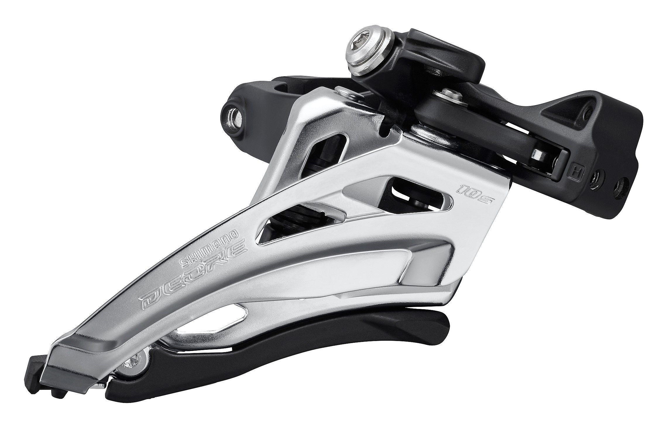 Umwerfer Deore FD-M4100 Double 10-Gang Front-Pull / schwarz / 28.6/31.8/34.9 mm