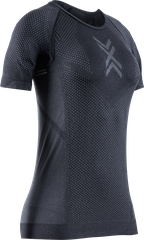X-Bionic Women XCeed Run Shirt SH SL / X black rhino grey / L