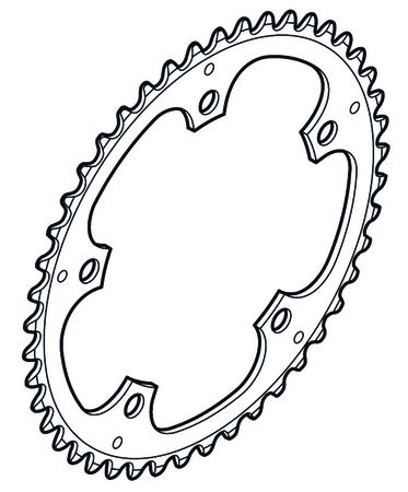 Kettenblatt Alfine FC-S501 / silber / 39 Zähne, für doppelten Hosenschutz