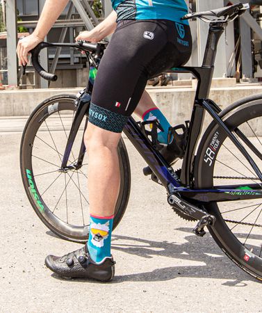 Lama - Velosocken - 15 cm / petrol / XL=46-48
