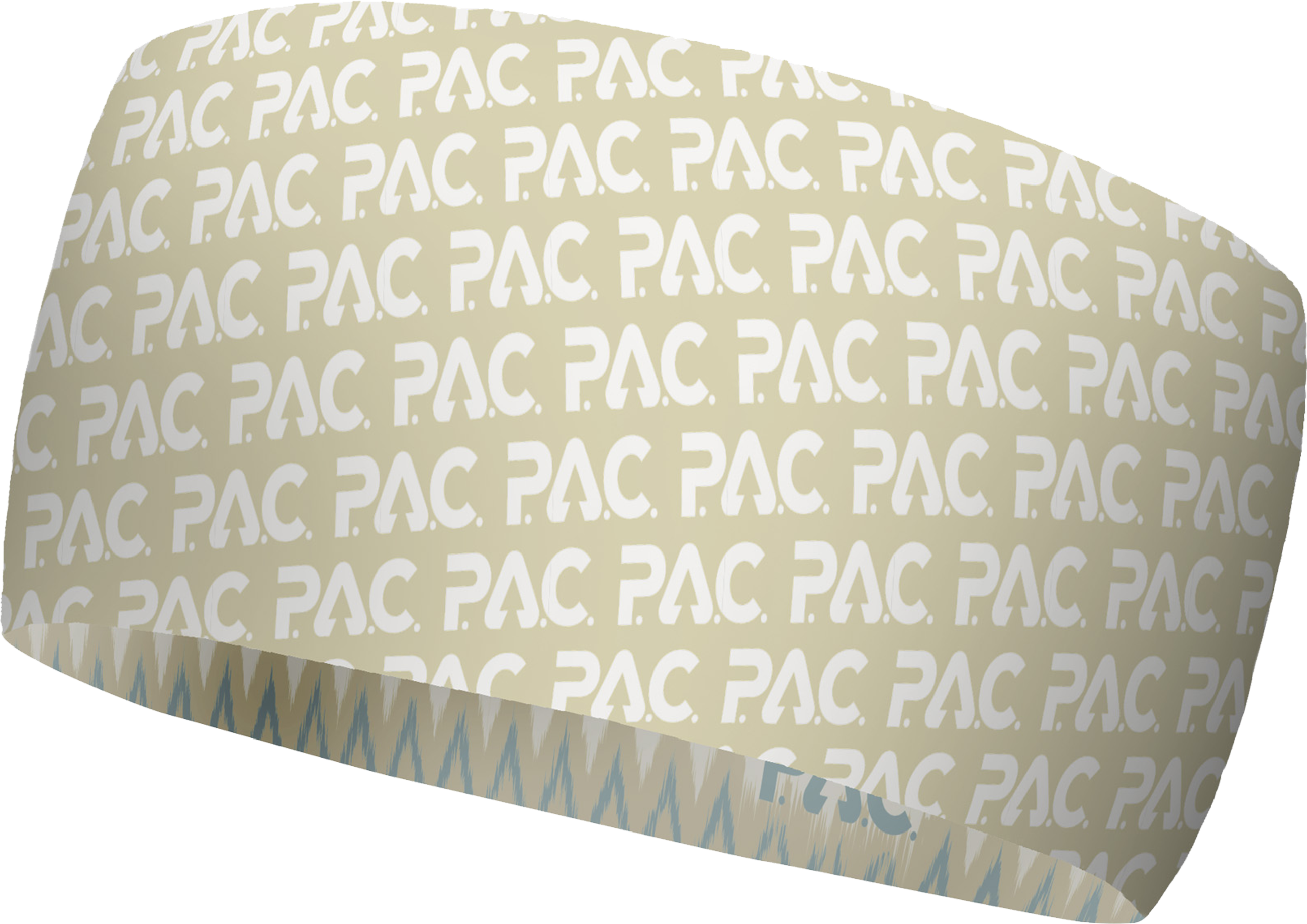 RECYCLED SEAMLESS HEADBAND Stirnband / beige zig zag