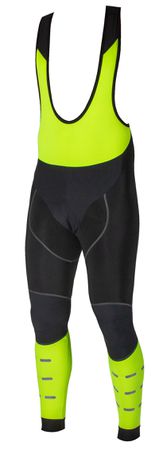 KALTFRONT PERFORMANCE Herren-Thermo-Bibhose / schwarz/neongelb / L
