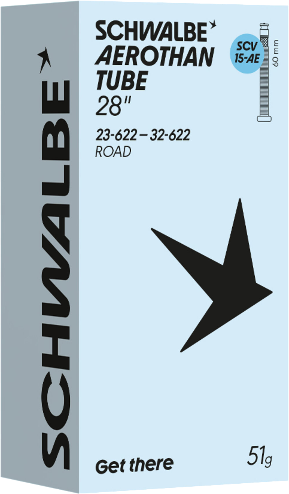 AEROTHAN Schlauch Clik-Ventil / 28", SCV15-AE, 60mm, 23/32-622