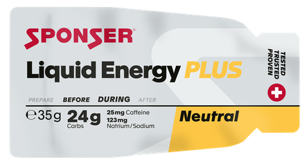LIQUID ENERGY PLUS Gel mit Koffein, Beutel 35g / NATURE